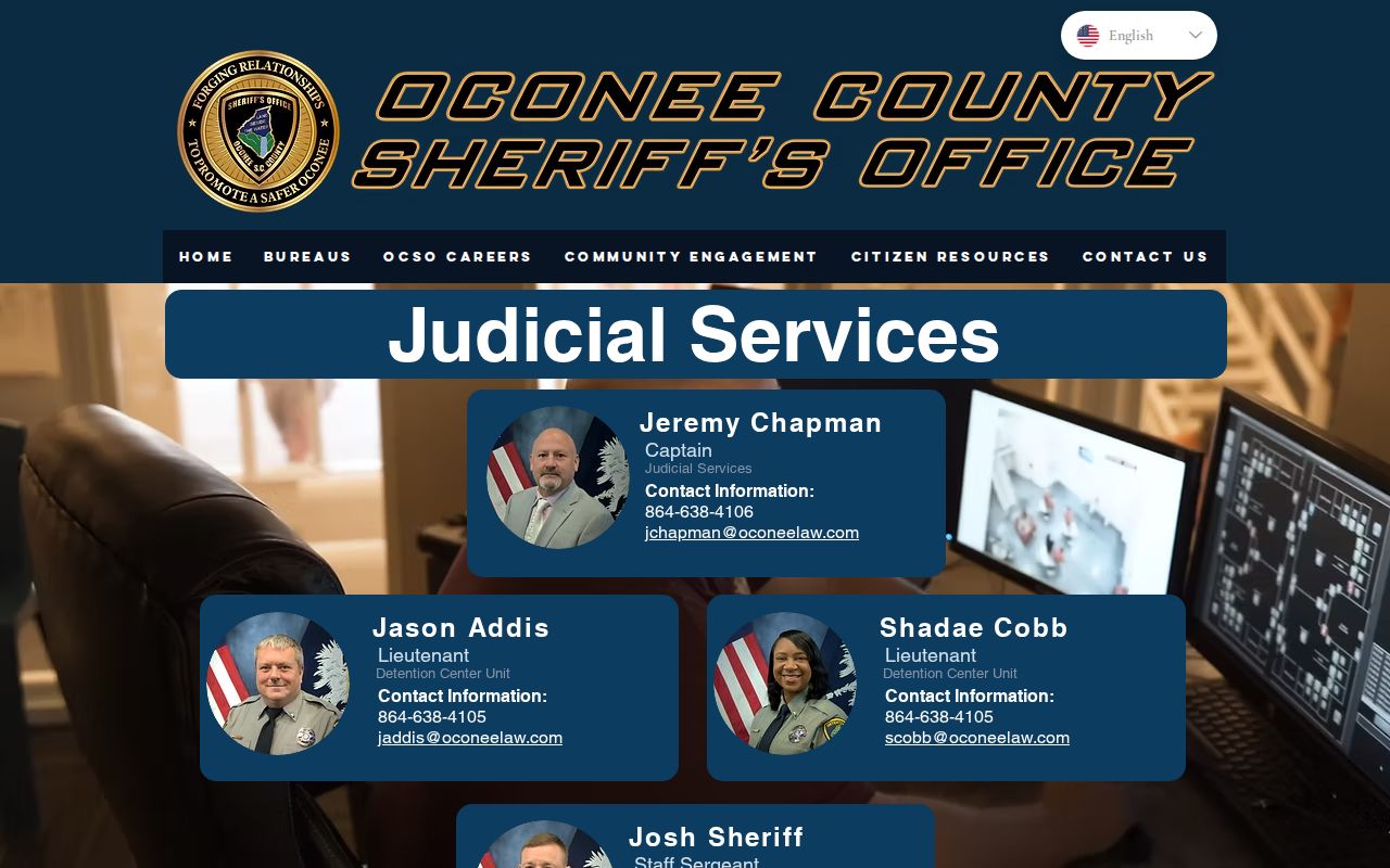 Oconee County arrest history and detention services